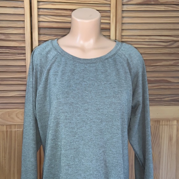 Mind over Matter gray shirt dress XL long sleeves cozy coverup beach pool - Picture 2 of 8